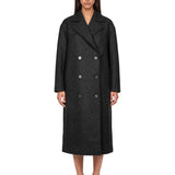 Cappotto doppiopetto oversize in grigio 