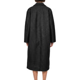 Cappotto doppiopetto oversize in grigio 
