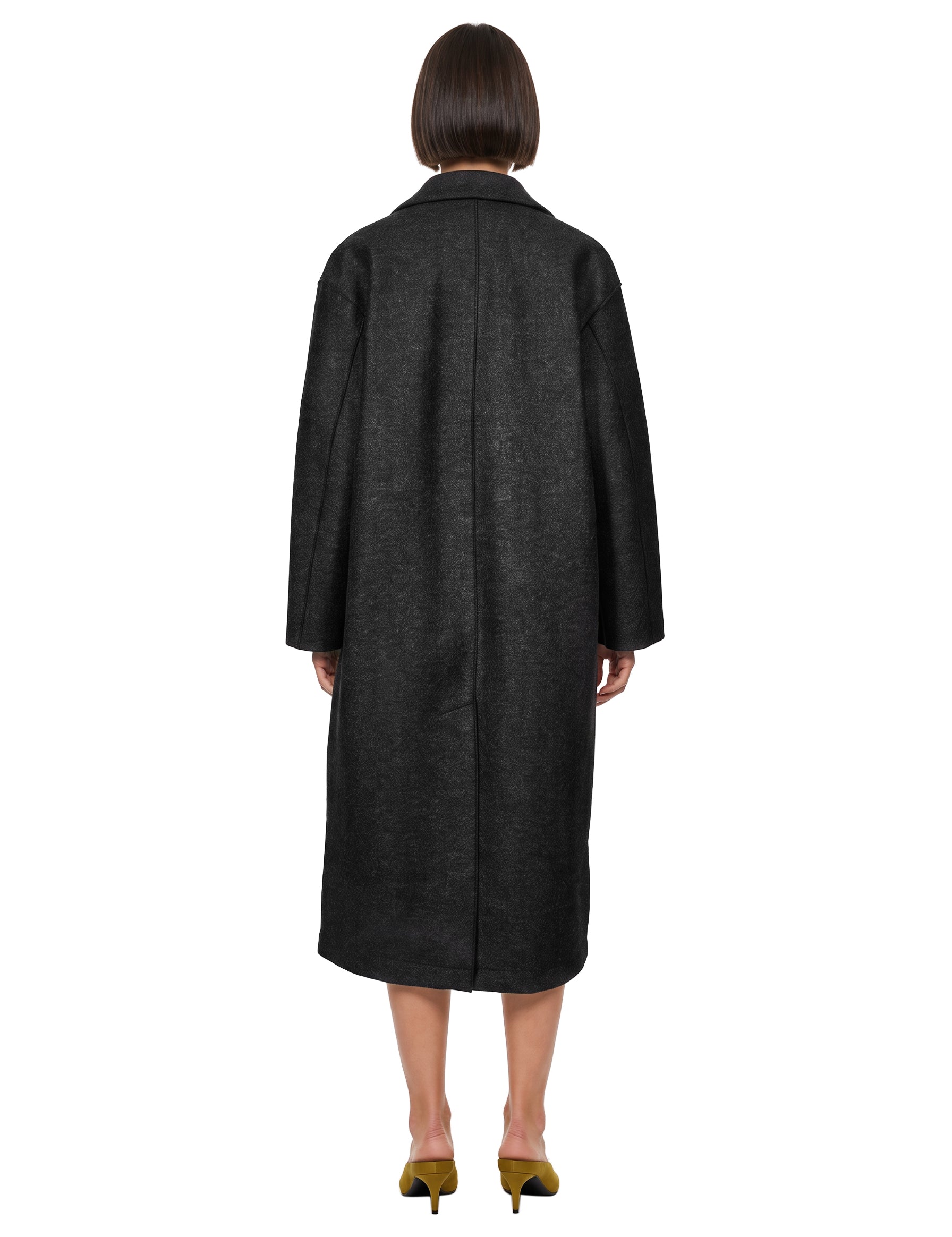 Cappotto doppiopetto oversize in grigio 