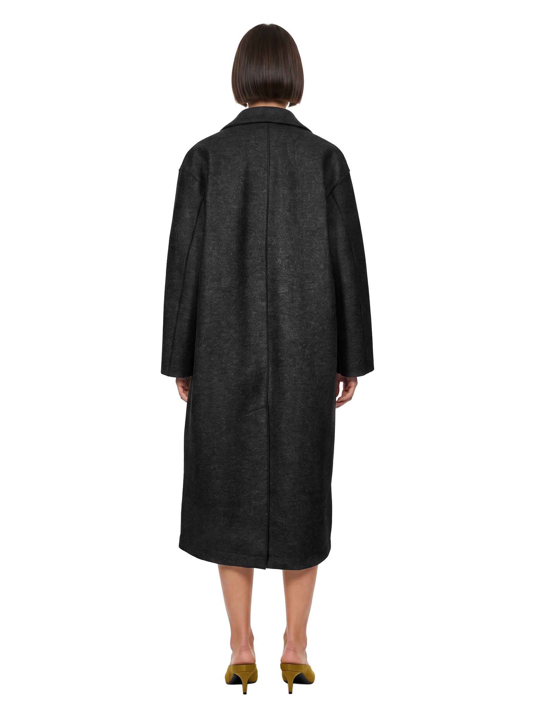 Cappotto doppiopetto oversize in grigio 