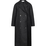 Cappotto doppiopetto oversize in grigio 