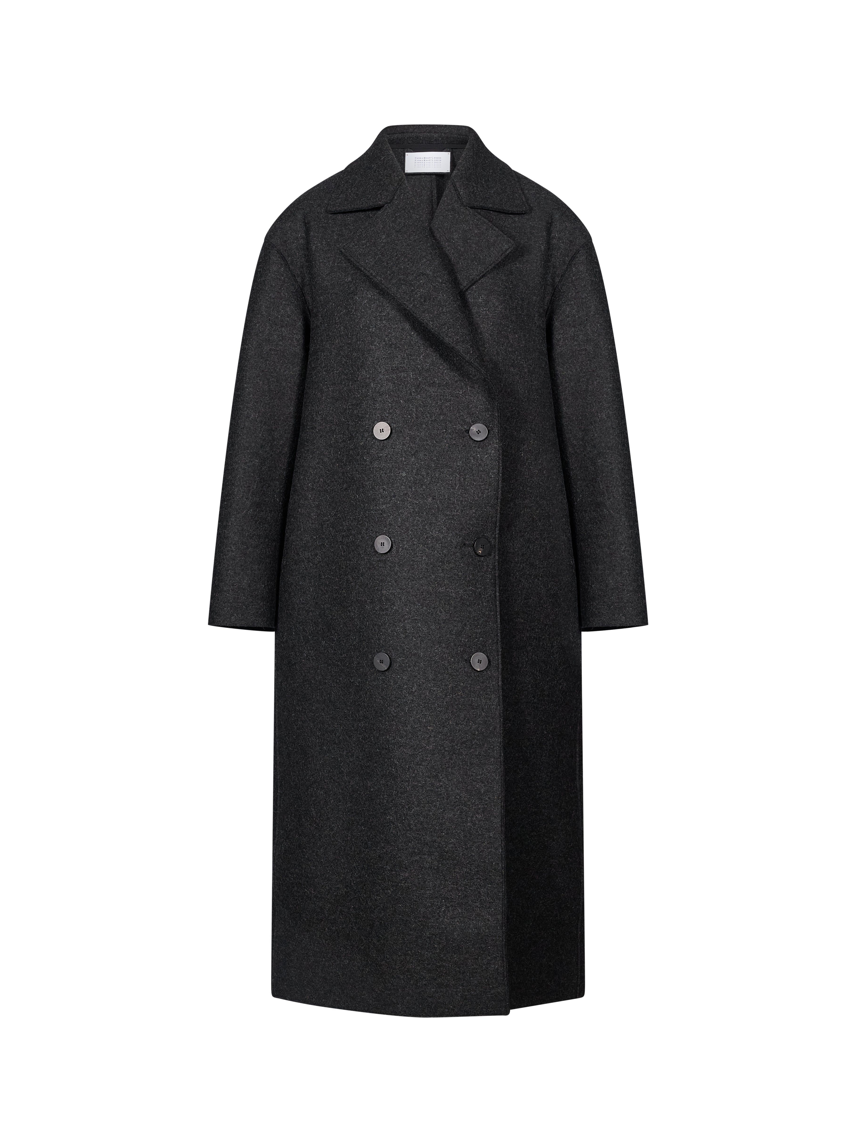 Cappotto doppiopetto oversize in grigio 