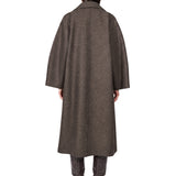 Cappotto collo imbuto oversize in marrone 