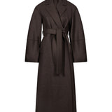 Cappotto con maniche a sbuffo in marrone 