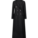 Cappotto doppiopetto in nero 