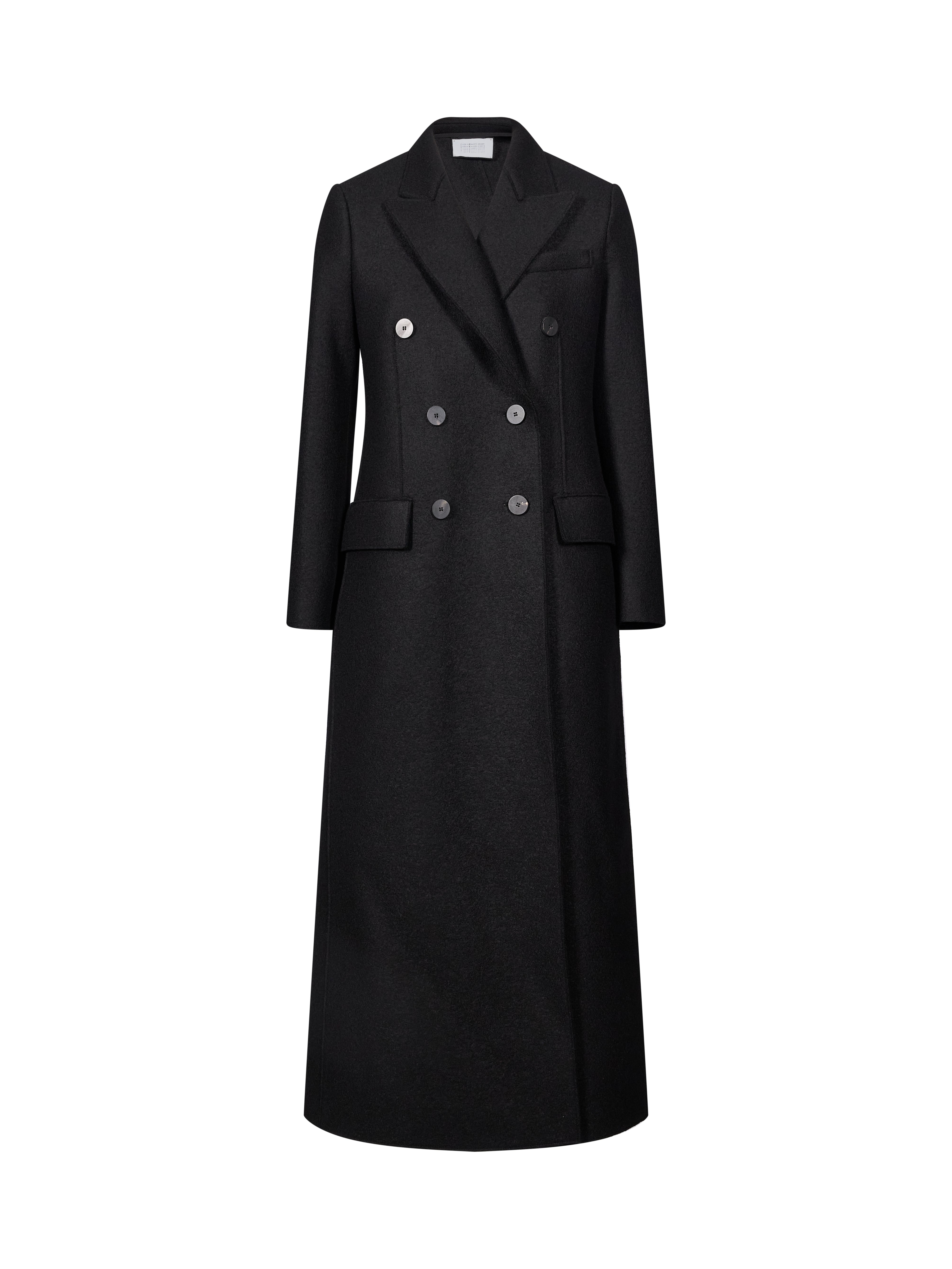 Cappotto doppiopetto in nero 