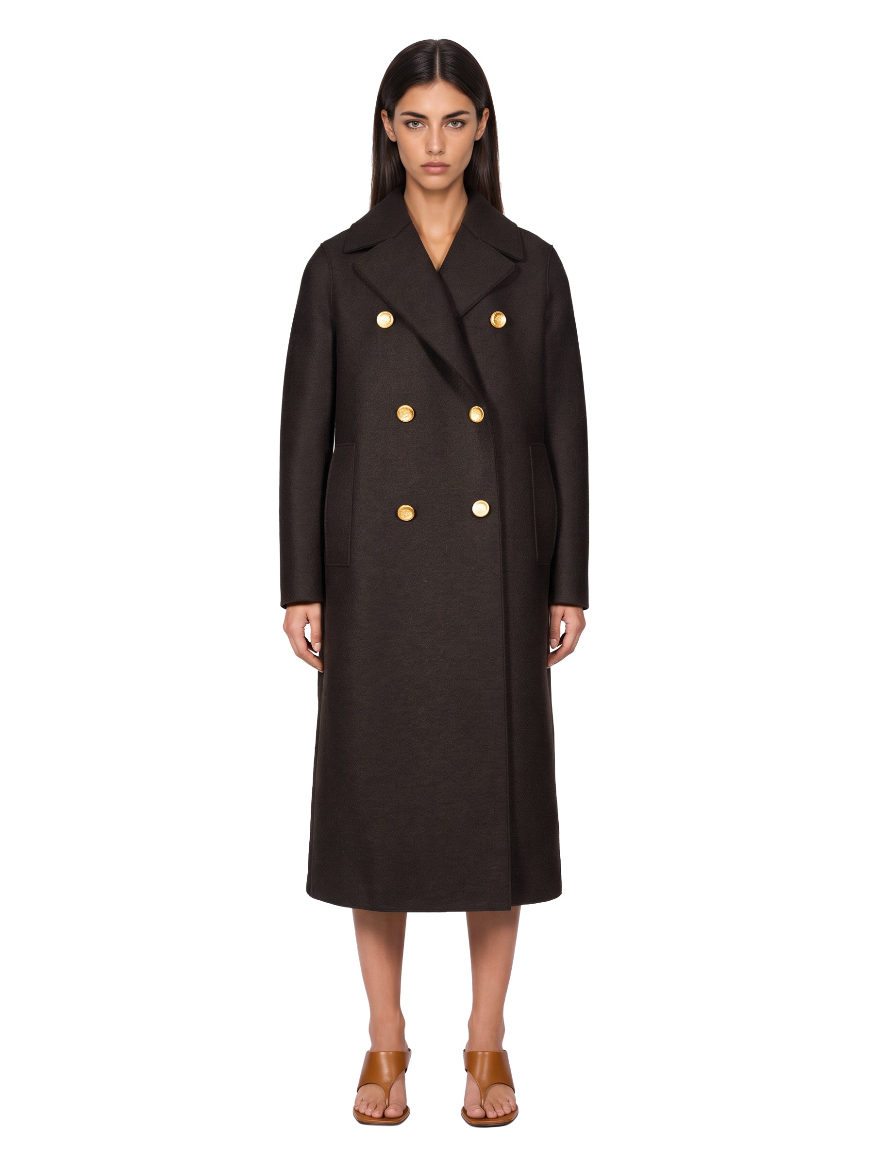 Cappotto militare bottoni dorati 
