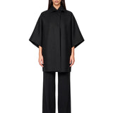 Mantella kimono in nero 
