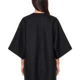 Mantella kimono in nero 