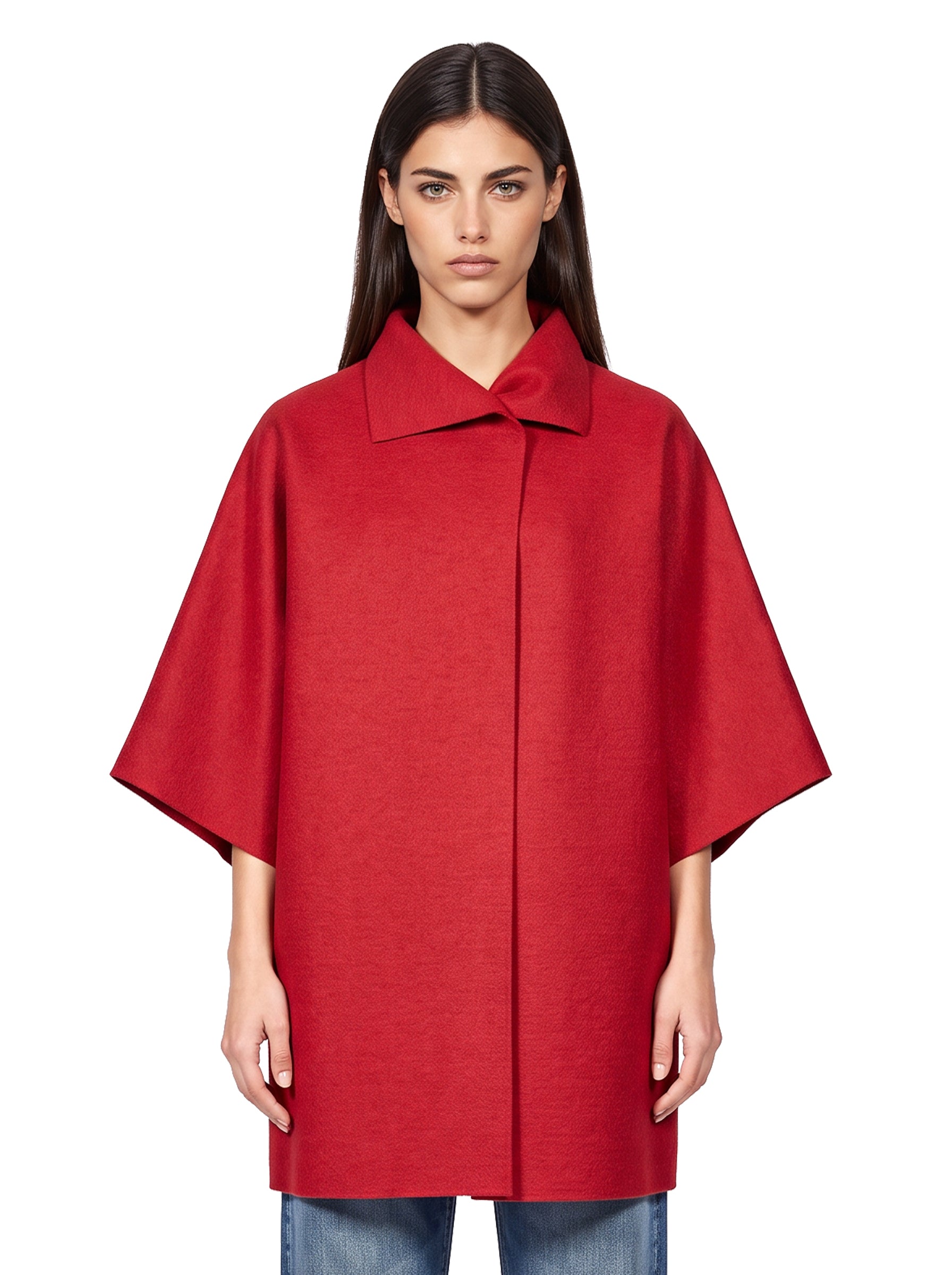 Mantella kimono in rosso 