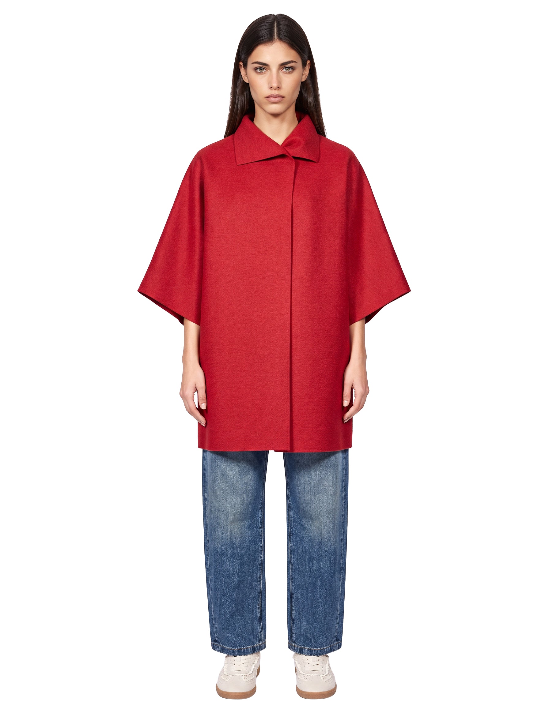 Mantella kimono in rosso 