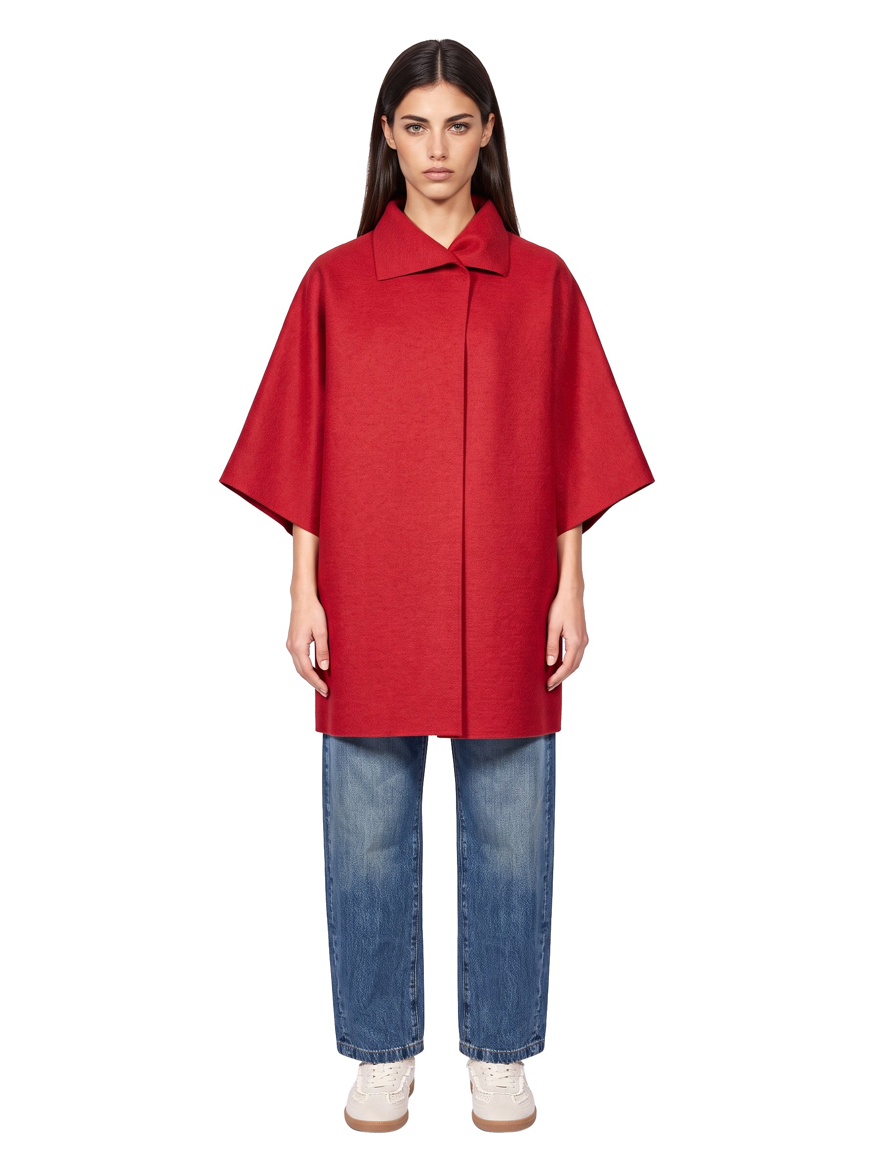 Mantella kimono in rosso 
