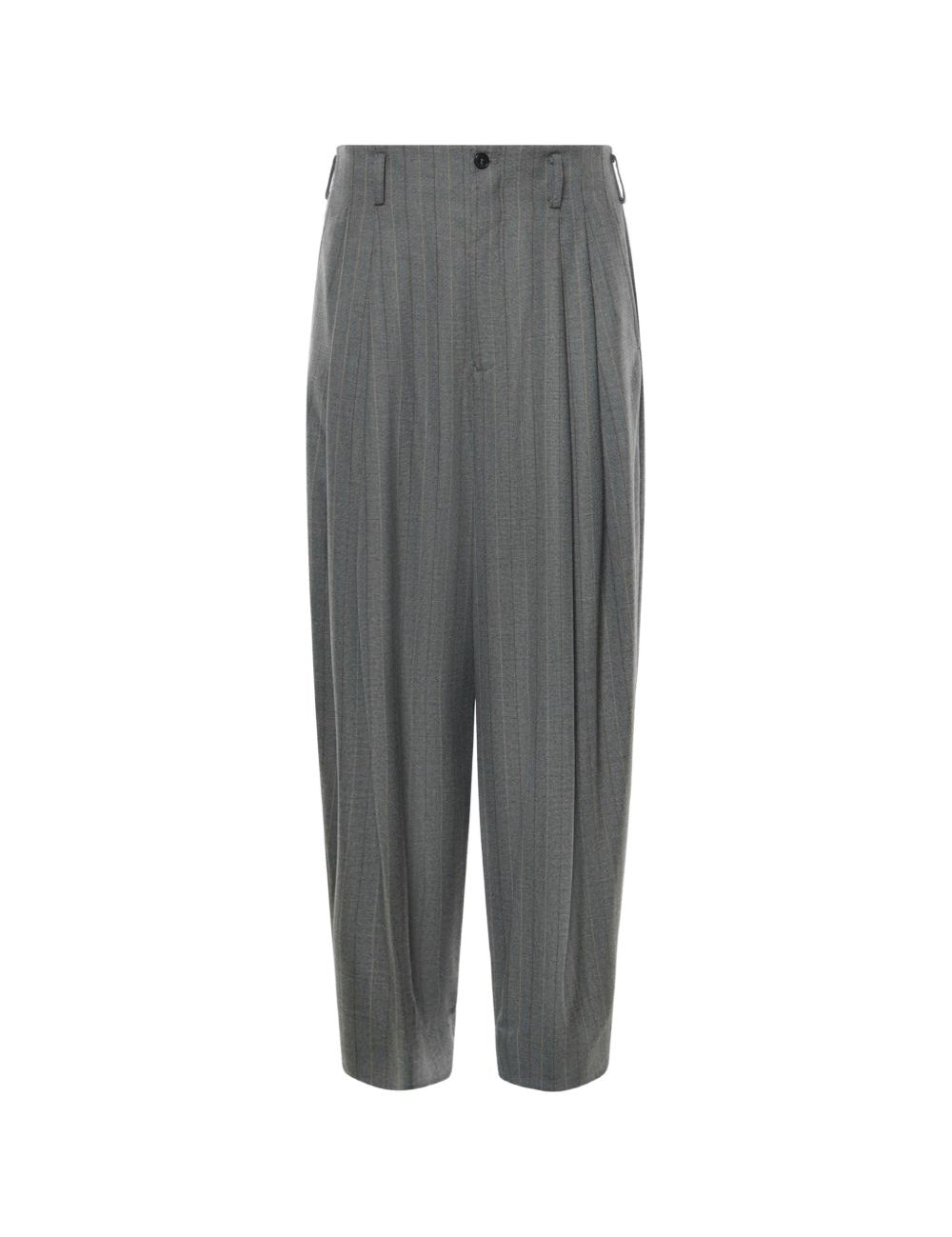 Pantaloni con doppia pinces in grigio 