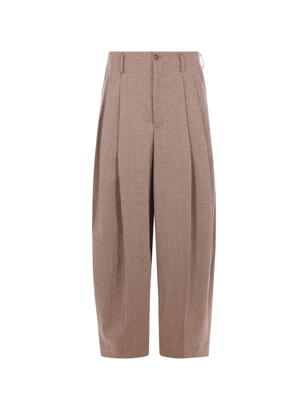 Pantaloni con doppia pinces in beige 