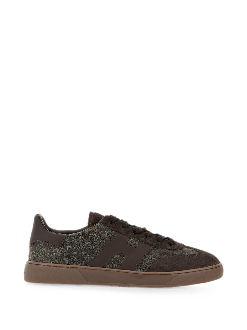Sneakers basse cool in verde e marrone 