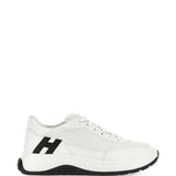 Sneakers con logo in bianco 