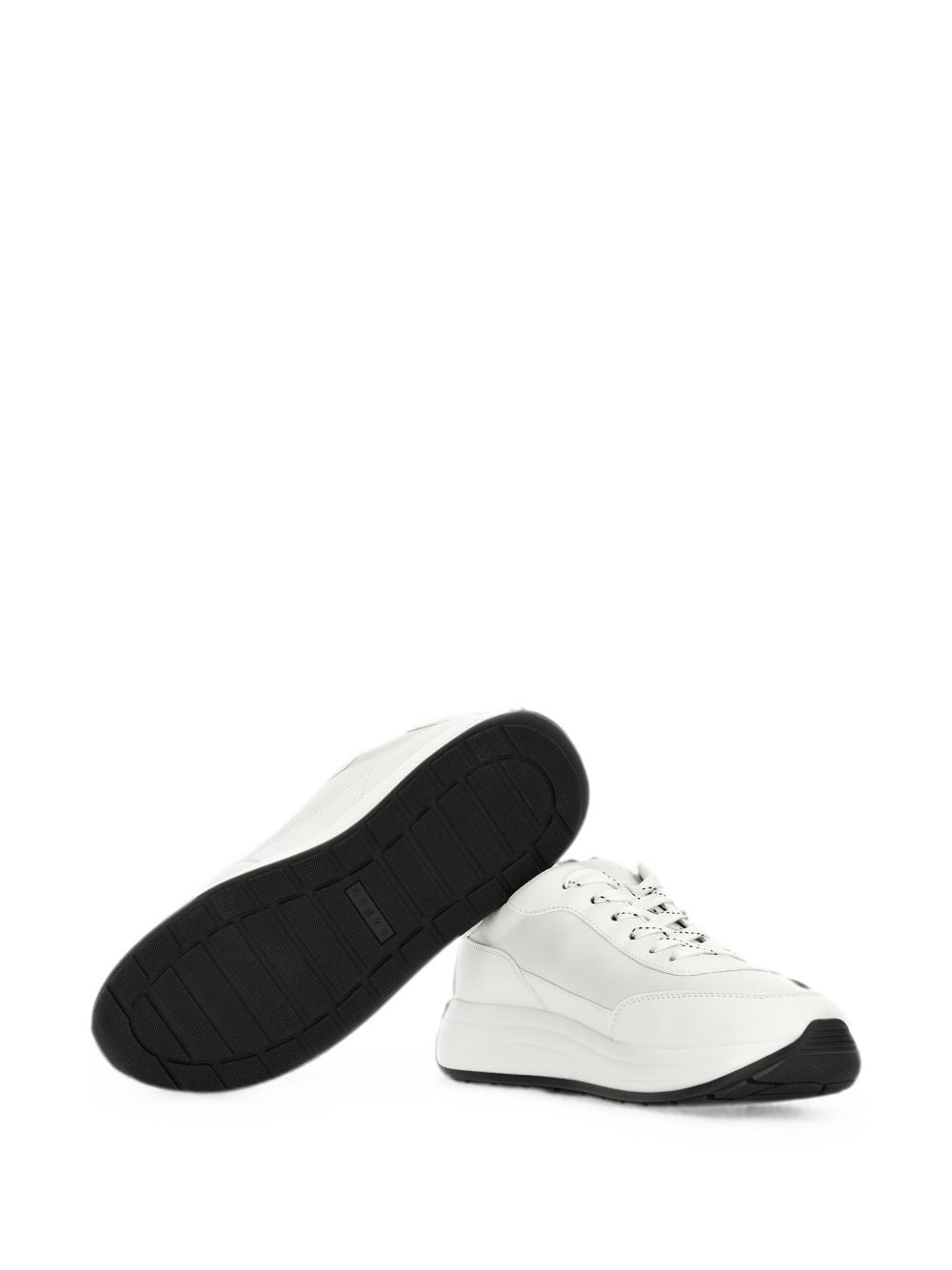 Sneakers con logo in bianco 