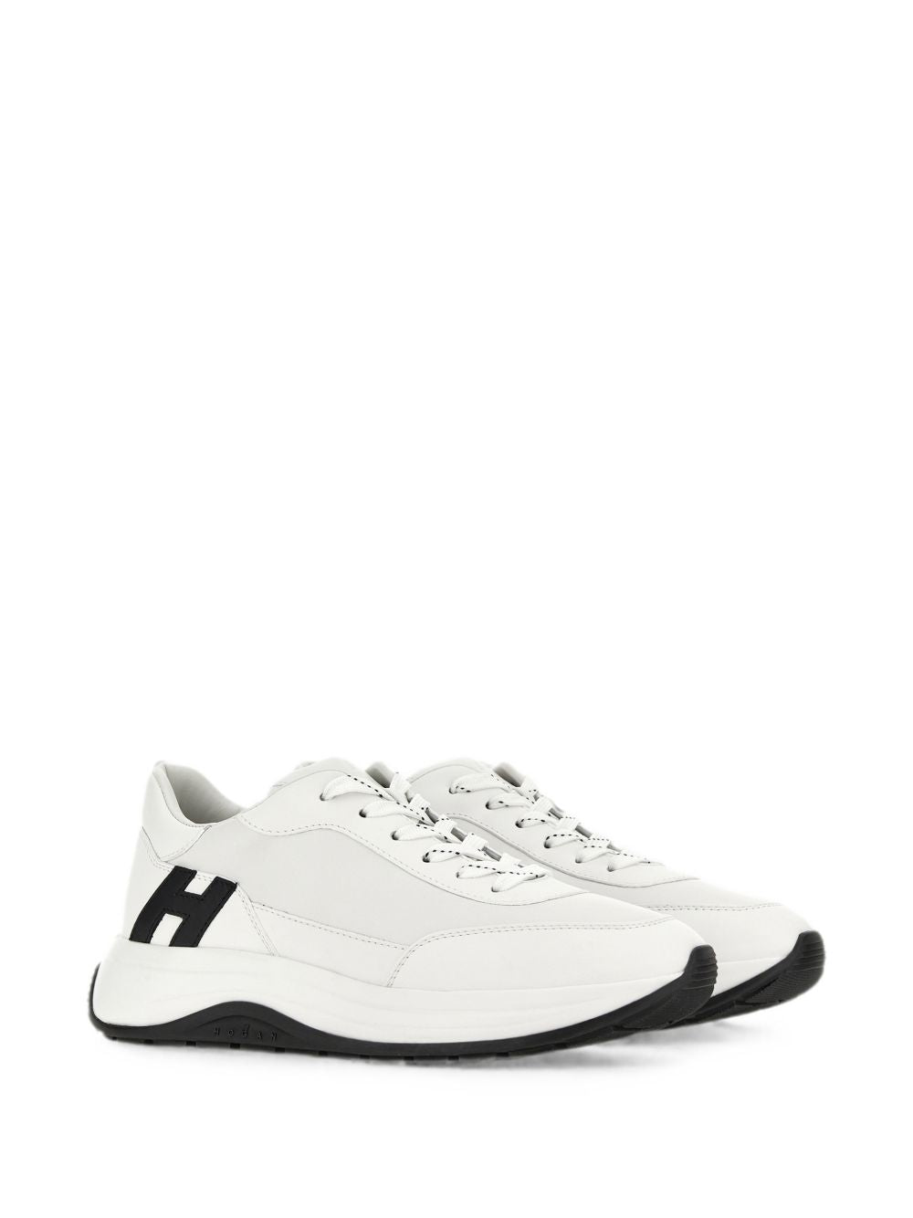Sneakers con logo in bianco 