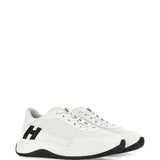 Sneakers con logo in bianco 