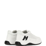 Sneakers con logo in bianco 