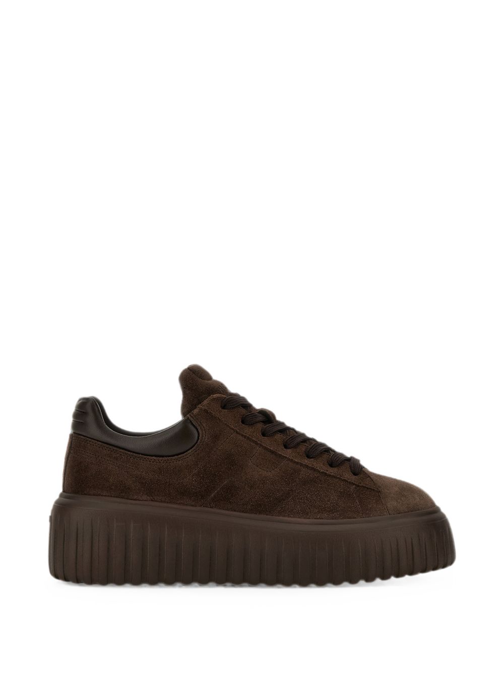 Sneakers Hi Striped in marrone <BR/> 