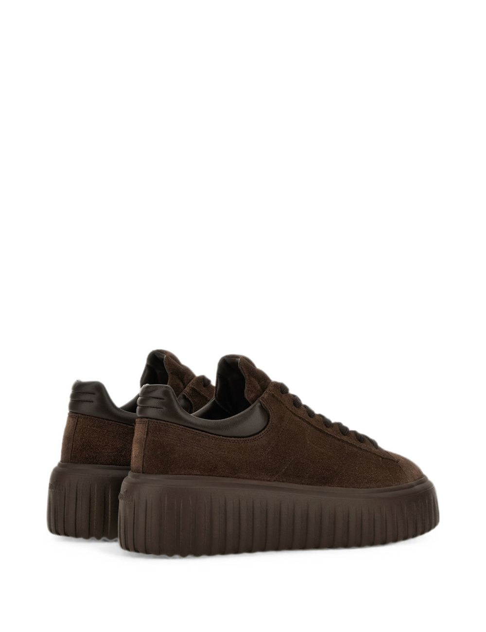 Sneakers Hi Striped in marrone <BR/> 