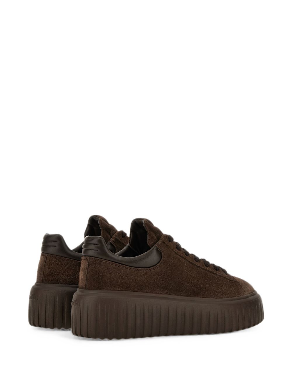 Sneakers Hi Striped in marrone <BR/> 