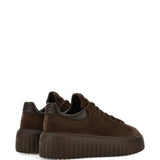 Sneakers Hi Striped in marrone <BR/> 