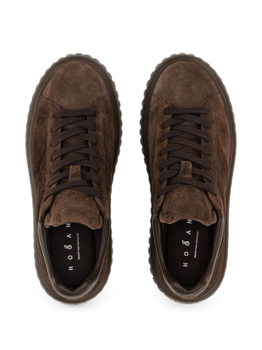 Sneakers Hi Striped in marrone <BR/> 