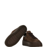 Sneakers Hi Striped in marrone <BR/> 