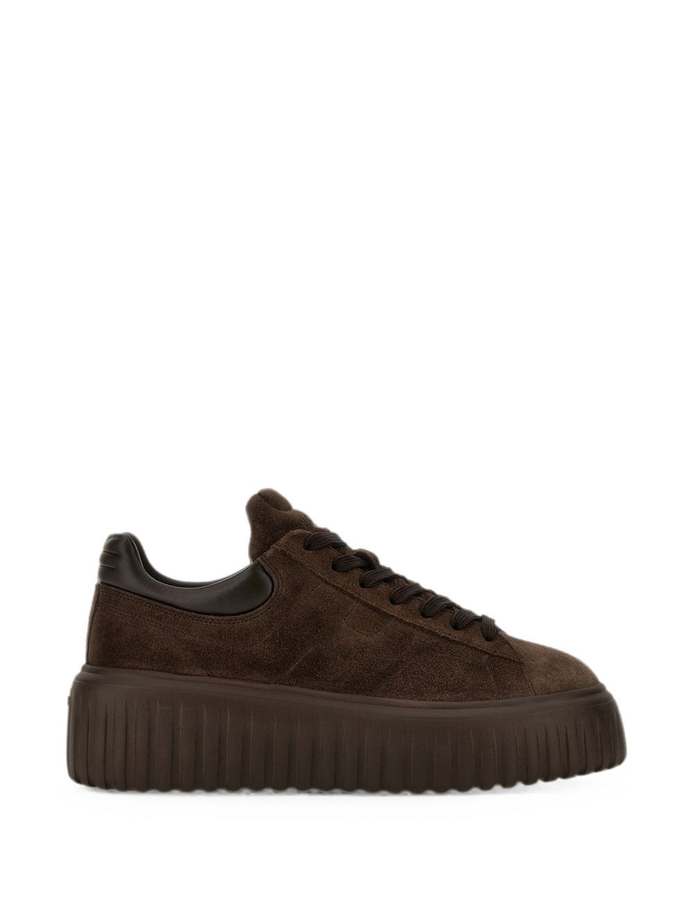 Sneakers Hi Striped in marrone <BR/> 