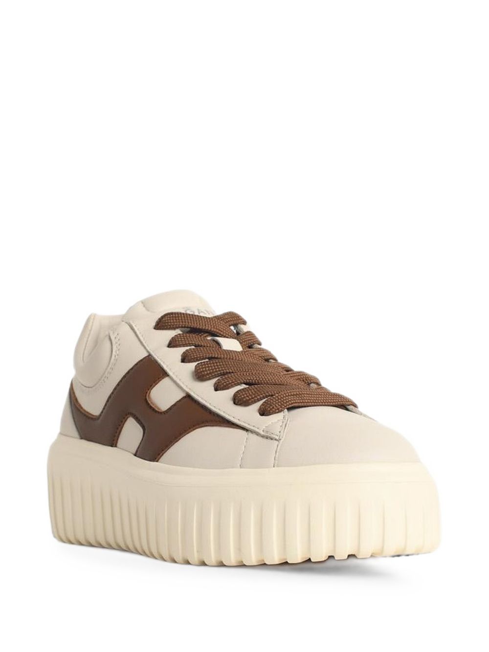Sneakers H-Stripes in beige e marrone 