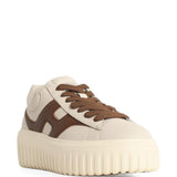 Sneakers H-Stripes in beige e marrone 