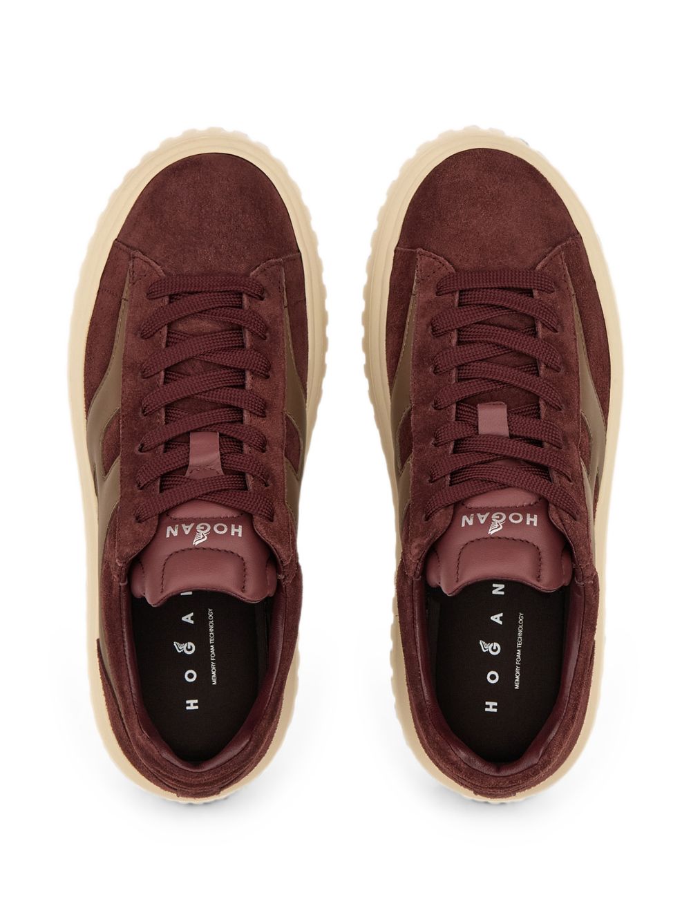 Sneakers H-Stripes in beige e marrone 