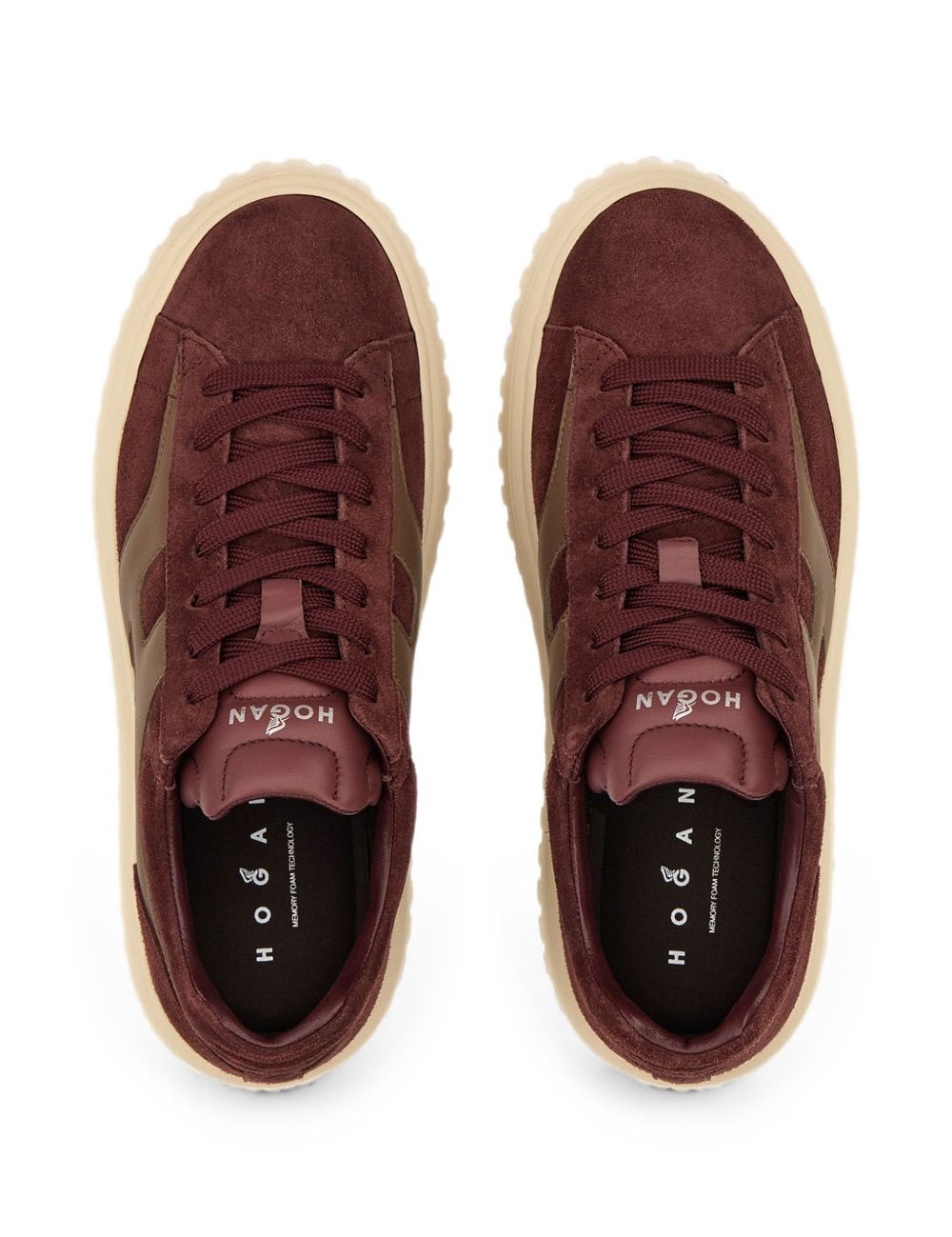 Sneakers H-Stripes in bordeaux 