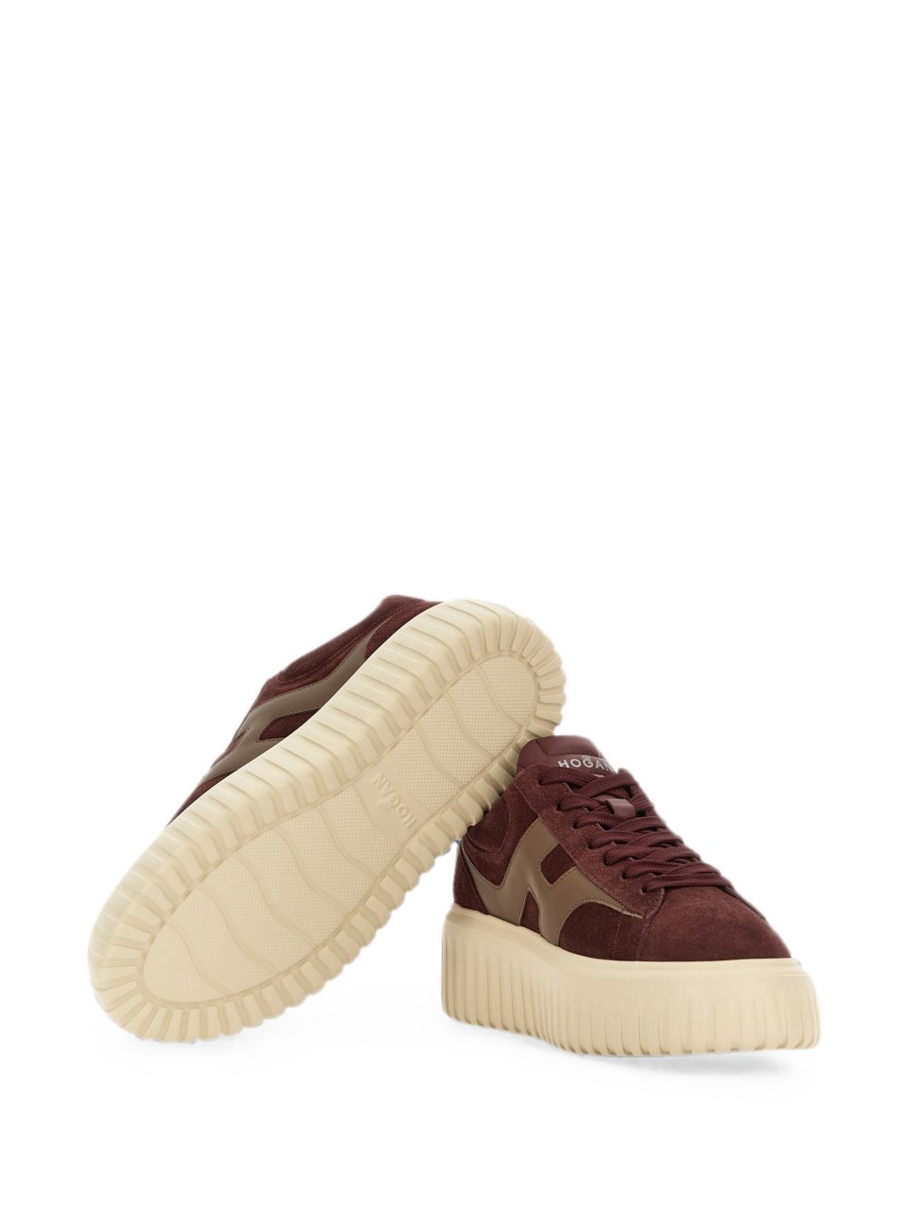 Sneakers H-Stripes in beige e marrone 