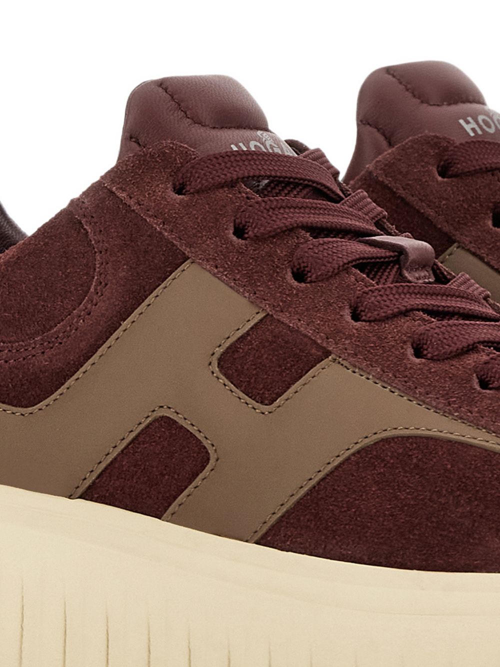 Sneakers H-Stripes in beige e marrone 