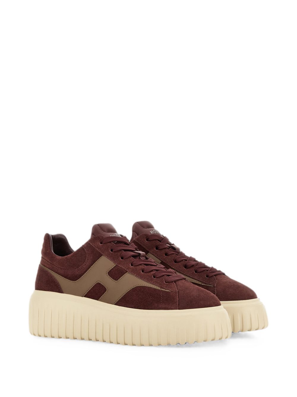 Sneakers H-Stripes in beige e marrone 