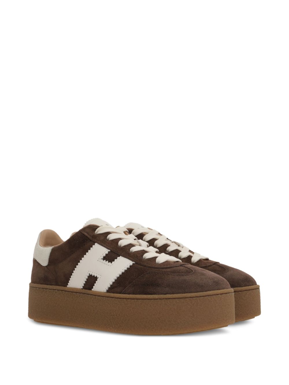 Sneakers H698 con suola chunky in marrone 
