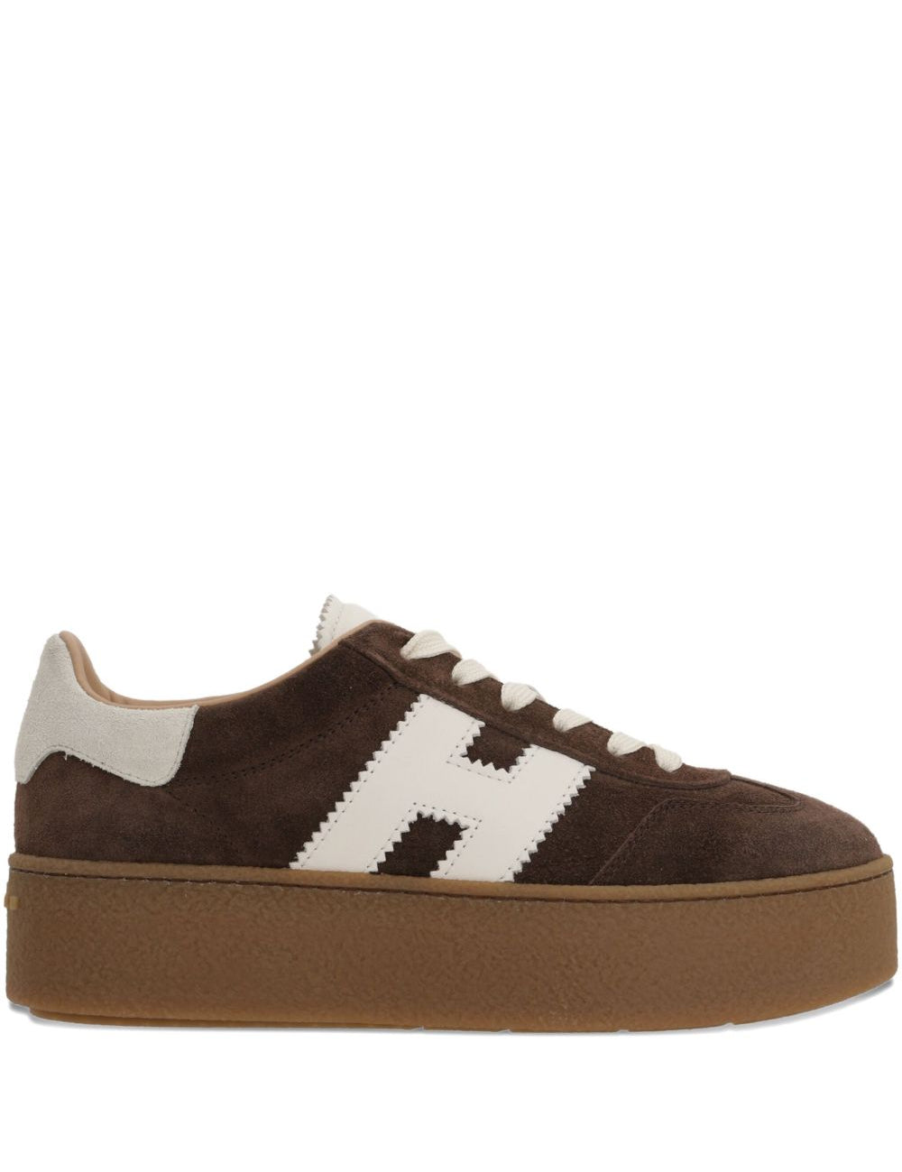 Sneakers H698 con suola chunky in marrone 