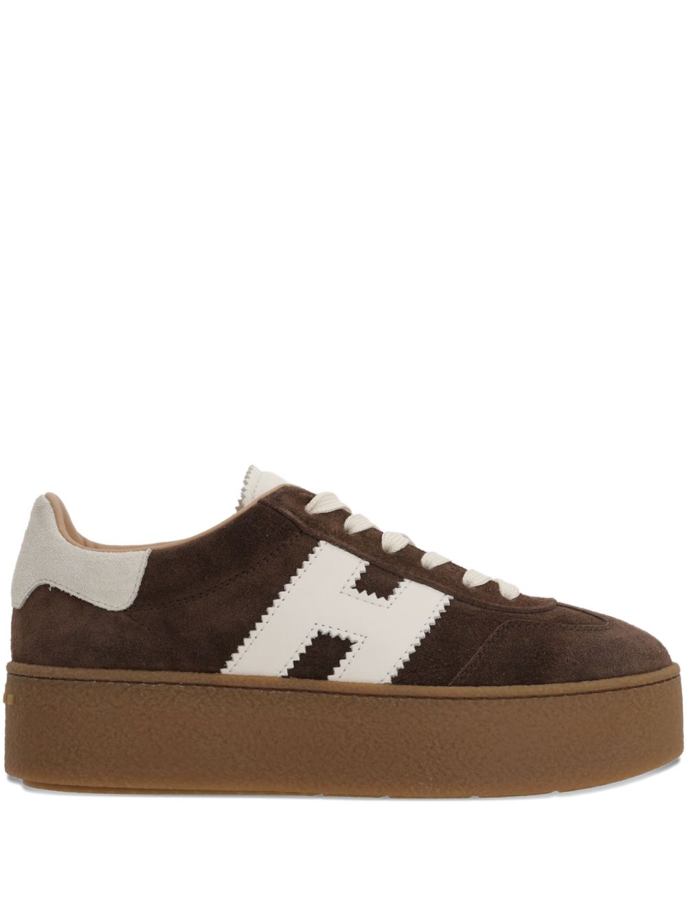 Sneakers H698 con suola chunky in marrone 