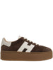 H698 Chunky-Sole Sneakers in Brown