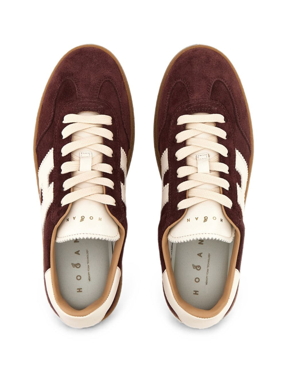 Sneakers H698 con suola chunky in bordeaux 