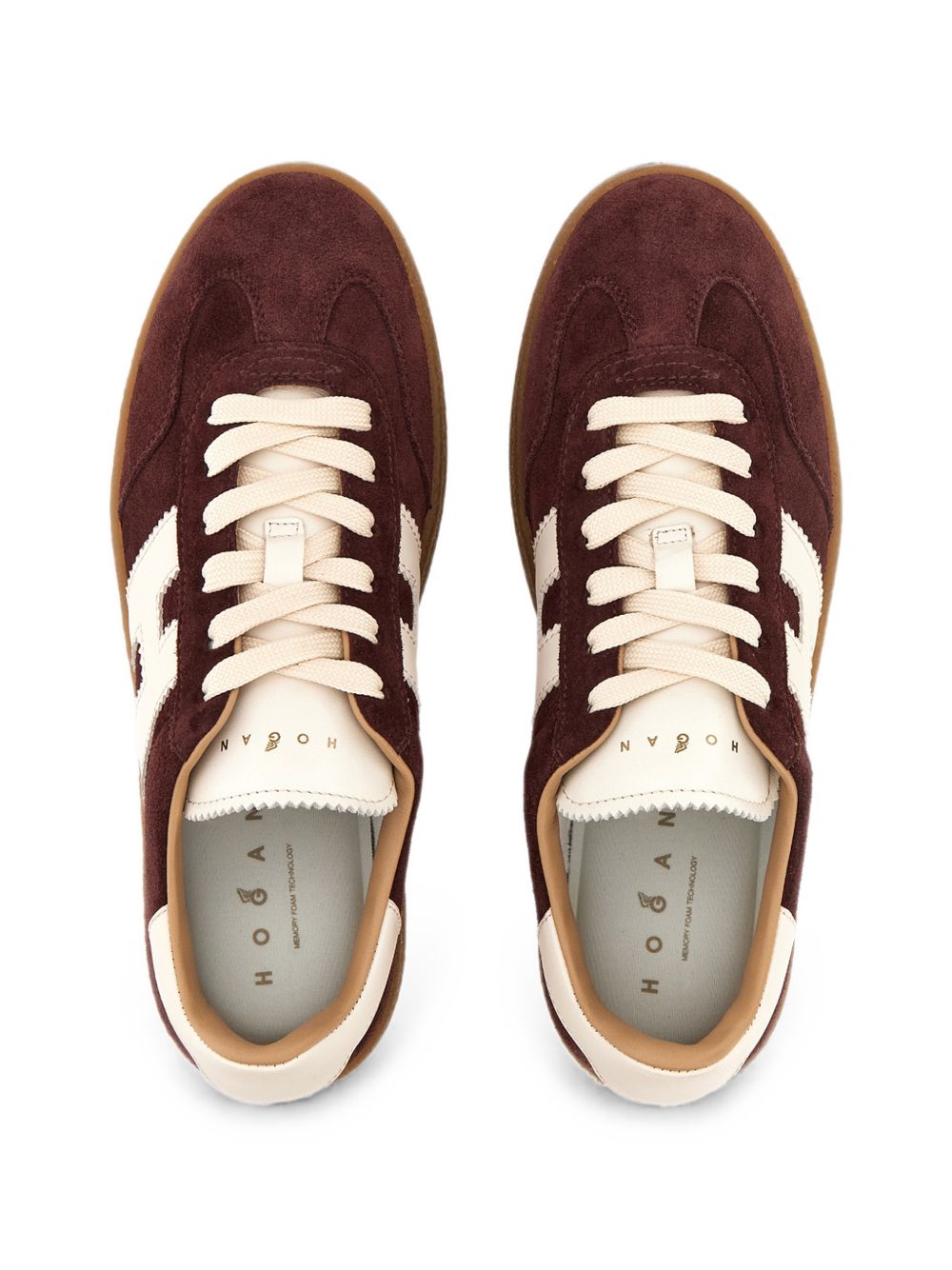 Sneakers H698 con suola chunky in bordeaux 