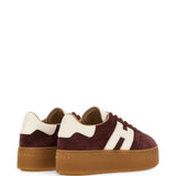Sneakers H698 con suola chunky in bordeaux 