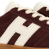 Sneakers H698 con suola chunky in bordeaux 