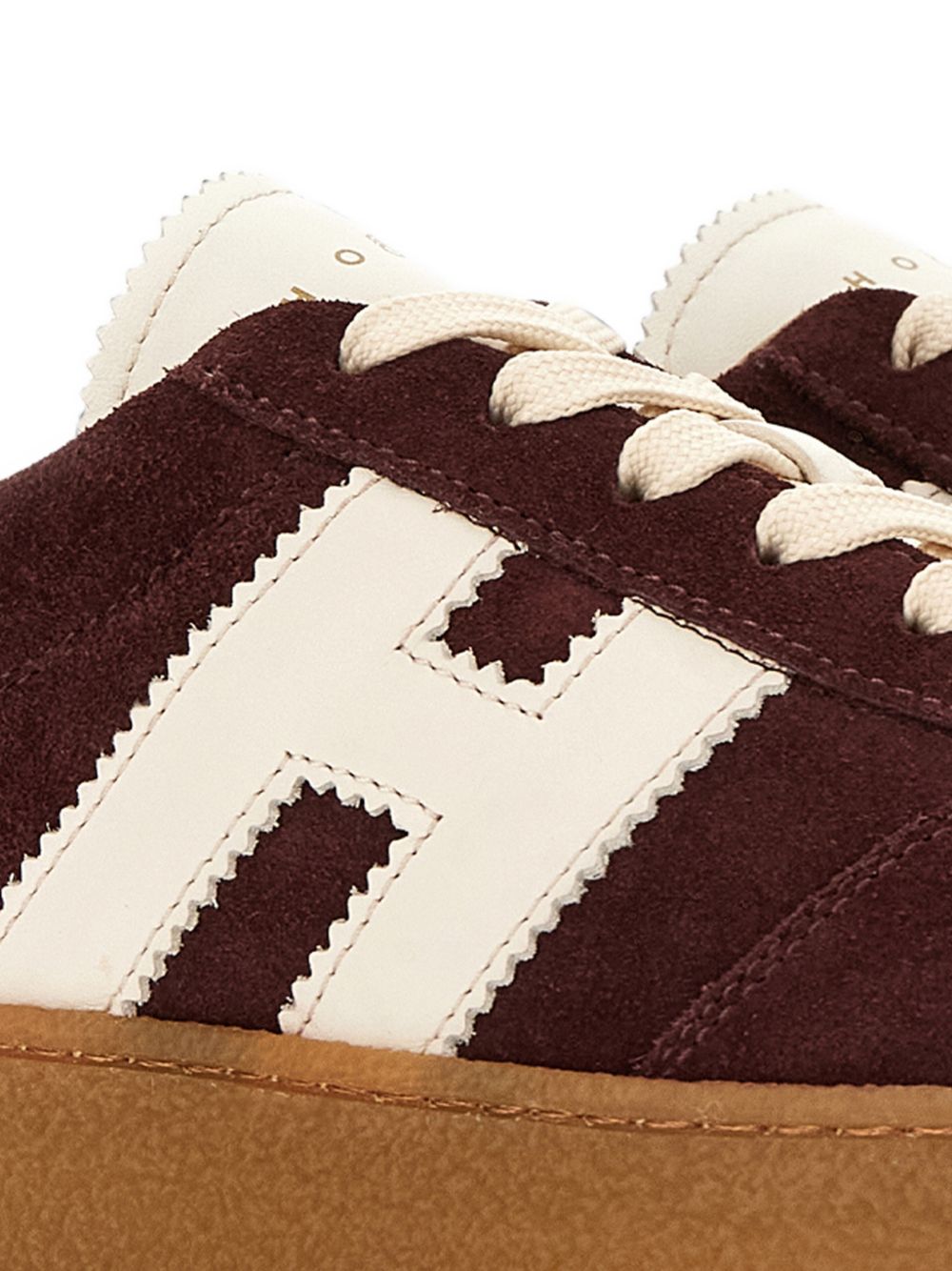 Sneakers H698 con suola chunky in bordeaux 