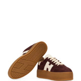 Sneakers H698 con suola chunky in bordeaux 