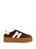 H698 Sneakers with Chunky Sole in Burgundy