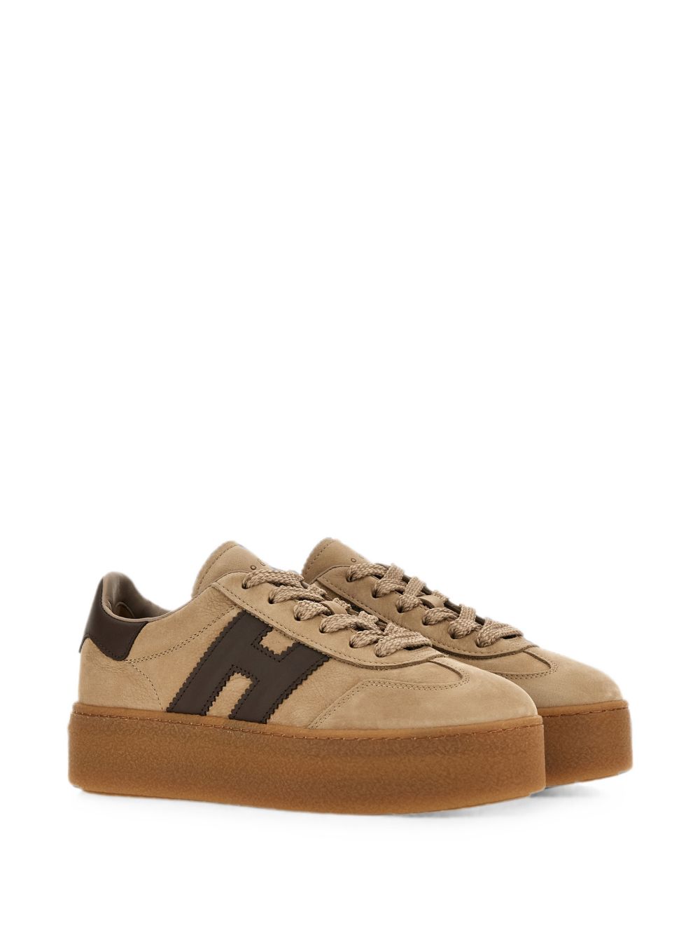 Sneakers H698 con suola chunky in beige 